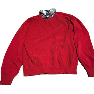 Simply Styled Large 14/16 collared red sweater for winter, holiday, dress up
